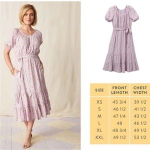 NWT Matilda Jane Lilac Artist Floral Midi Dress Large